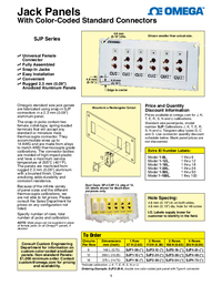 Thumbnail of document Data Sheet - SJP3 Jack Panel Assemblies w/Universal Thermocouple Connectors